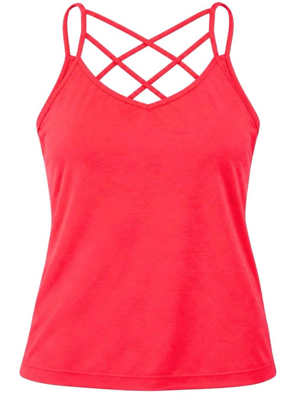 VENUS Coral Crisscross Strap Tank Top